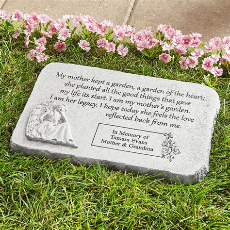 My Mother's Garden Customized Memorial Sculpted Stone at Gifts.com