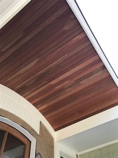 Mahogany Tongue And Groove Ceiling