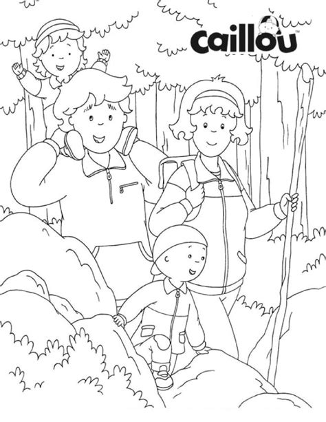 Coloriage La Famille Caillou Dessin Gratuit Imprimer