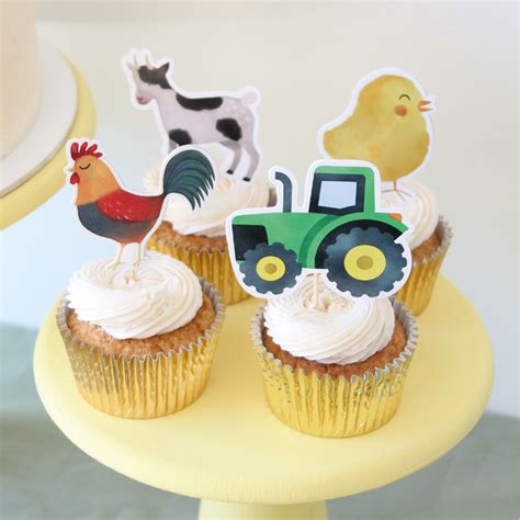 Cupcake Toppers Granja X12 Comprar En Festiva