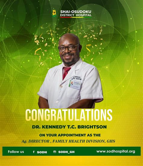 Dodowa - Congratulations to Dr. Kennedy T. C Brighton our esteemed