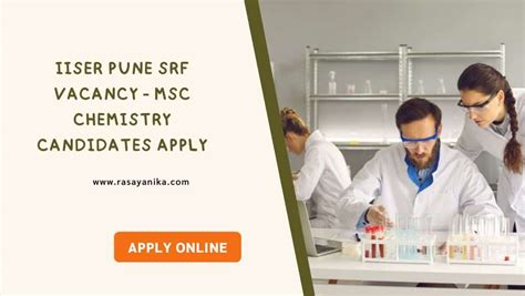 IISER Pune SRF Vacancy MSc Chemistry Candidates Apply