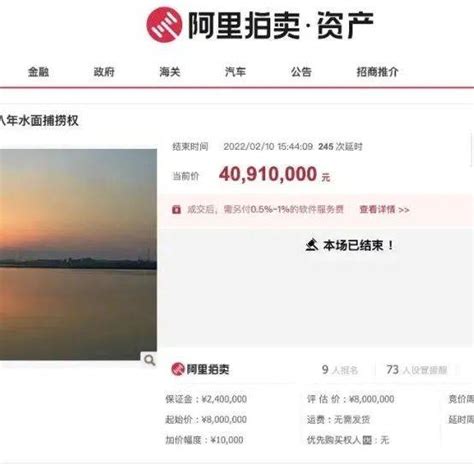 11万人次围观！凤阳一湖泊捕捞权，拍出4091万！拍卖竞价天长市