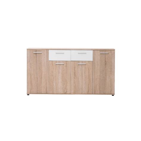 Mobile Bianco Rovere Ante Cassetti Credenza Buffet Moderna Dispensa