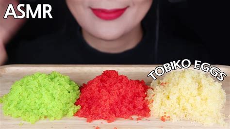 Flying Fish Roe Tobiko Eggs Asmr 삼색 날치알먹방 とびこ Mukbang Youtube