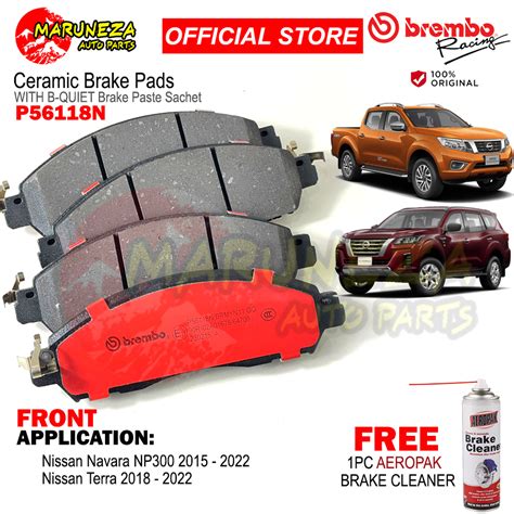 Brembo Brake Pads P56118N Nissan Navara NP300 Terra Front Shopee