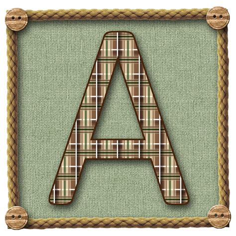 Letra De Cuadros En Fondo Verde A Framed Letters Cute Letters