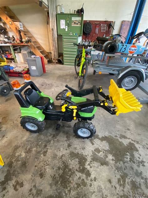 Deutz Trettraktor mit Anhänger und Frontlader Kaufen auf Ricardo