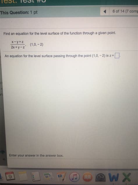 Solved Find An Equation For The Level Surface Of The Chegg