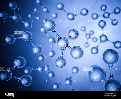 Glass Molecules Model Science Concept Reflective And Refractive