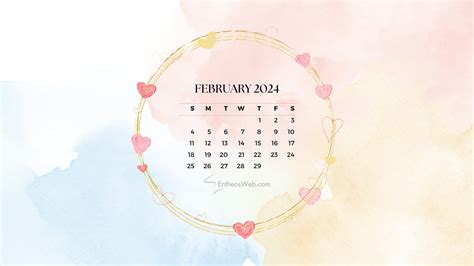 February Computer Background 2024 Calendar Wallpaper - Lusa Sissie