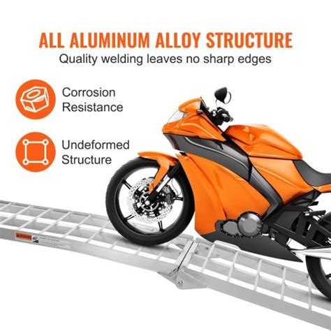 VEVOR Motorcycle Ramps, 750lbs Folding Loading Ramps for Pickup Trucks ...