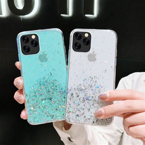 For Iphone 11 Pro Max Se 2020 7 8 X Cute Bling Glitter Tpu Soft Clear Case Cover Ebay