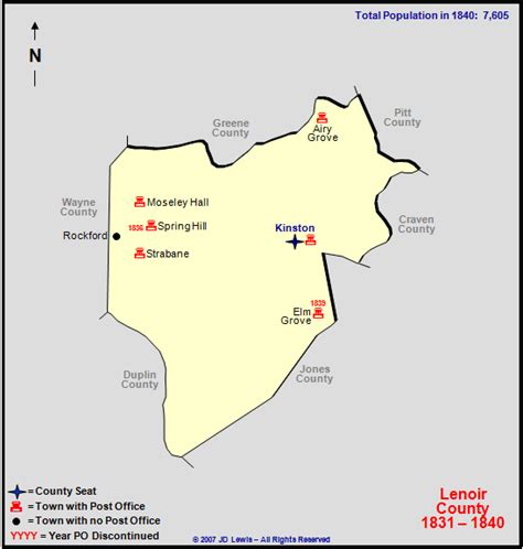 Lenoir County, NC - 1831 to 1840