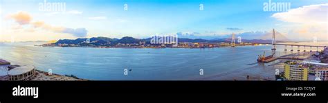 Panoramic view of Shantou Bay Stock Photo - Alamy