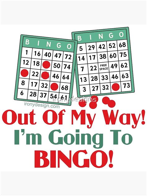 "Bingo Players Funny Saying" Poster for Sale by ironydesigns | Redbubble