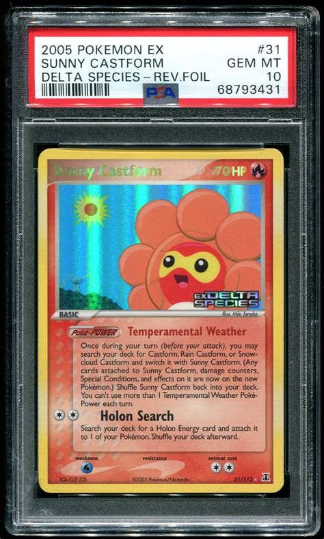 Sunny Castform Ex Delta Species Reverse Holo Psa