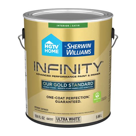 HGTV HOME by Sherwin-Williams Infinity Satin Ultra White Tintable Latex