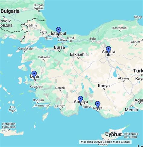 Turkey Map - Google My Maps