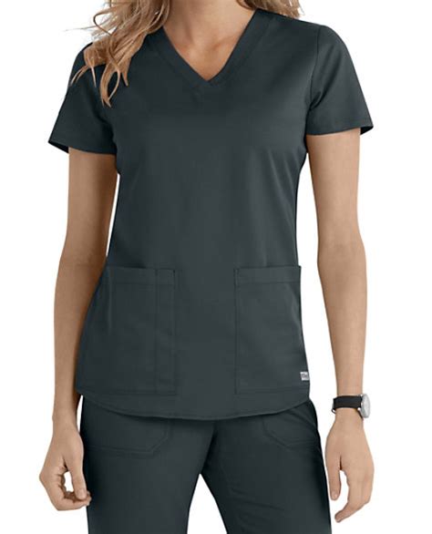 Greys Anatomy 2 Pocket V Neck Scrub Tops Scrubs And Beyond