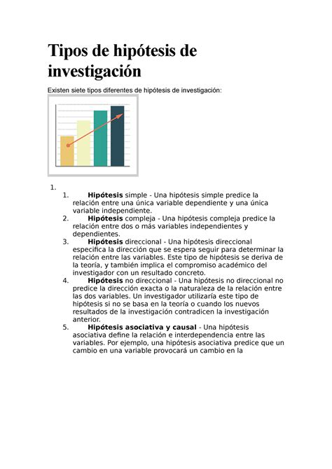 Tipos De Hipótesis De Investigación Tipos De Hipótesis De