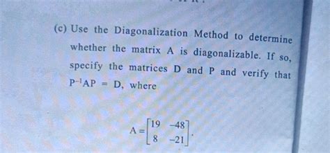 C Use The Diagonalization Method To Determine Studyx