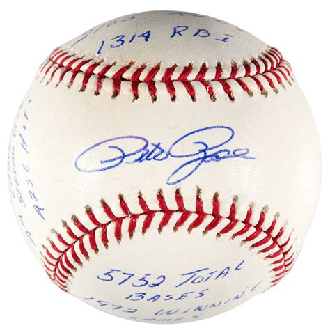 Hake S PETE ROSE THE STATBALL BOXED LIMITED EDITION SIGNED BASEBALL