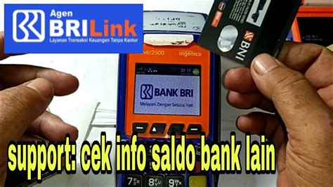 Cara Cek Info Saldo Bank Lain Di Mesin Edc Bri Link Youtube