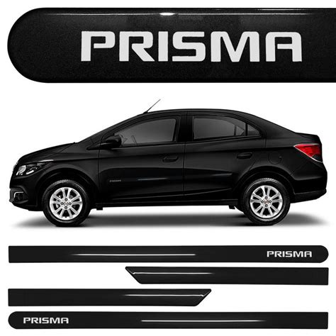 Jogo Friso Lateral Personalizado Prisma Preto General Car