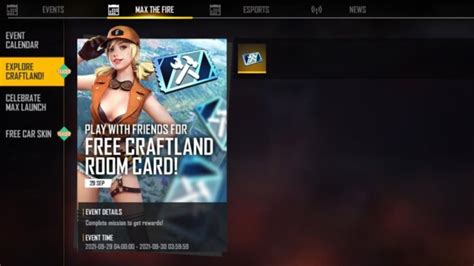 How To Get A Craftland Room Card In Free Fire