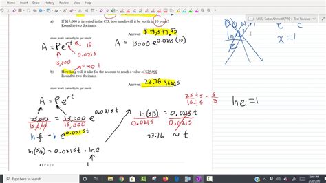 Mat 1400 125 Survey Of Calculus Test 2 Review Part 1 Youtube