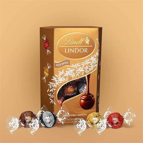 Lindt Lindor Assorted Chocolate Truffles Smooth Melting Filling 16