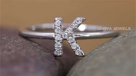 K Letter In Diamond Ring