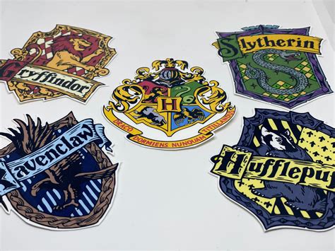 Harry Potter Hogwarts Crest Sticker Pack Harry Potter Etsy