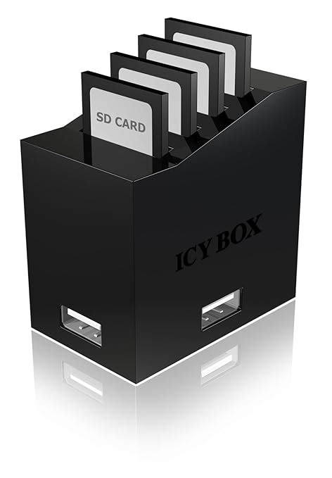 Icy Box Ib Bay Sd Card Reader Station With Port Usb Hub