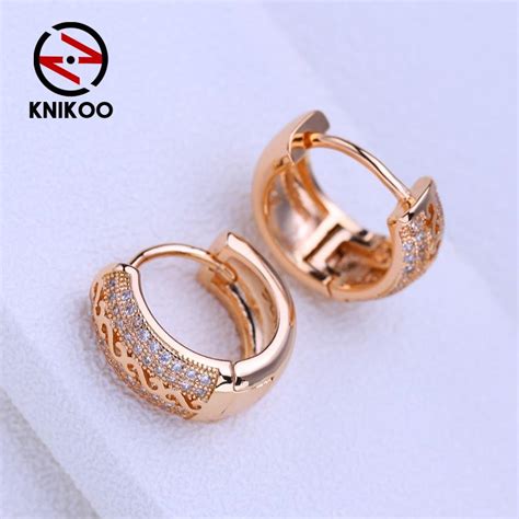 💰kjøp Knikoo Clip Earrings For Women Fashion Cubic Zirconia Round Hoop Earrings Jewelry For