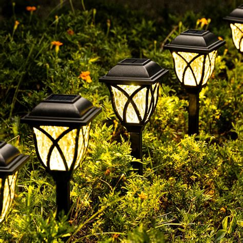 Solpex 6 Pack Solar Outdoor Lights Pathway Led Decorative Solar Garden