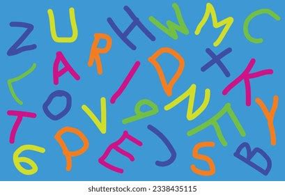 Colorful Alphabet Letters Pattern Background Stock Vector (Royalty Free ...