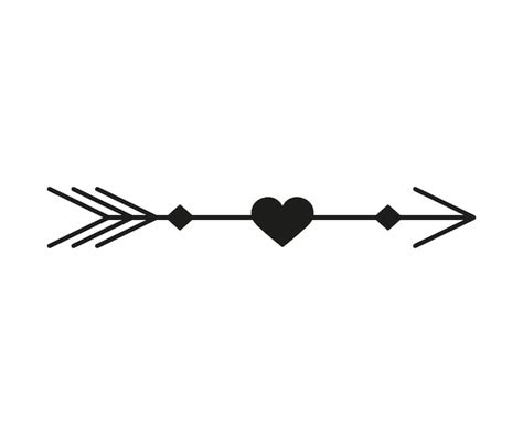 Premium Vector Romantic Arrow With Heart