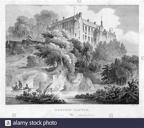 Brechin Castle, Scotland, vintage engraving from 1804 Stock Photo - Alamy