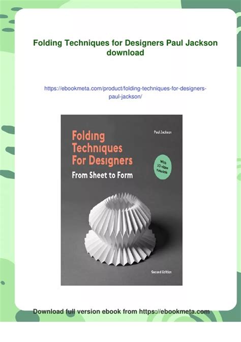 Summary Folding Techniques for Designers Paul Jackson - Instant