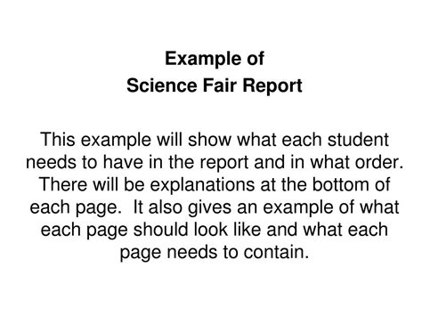 Ppt Example Of Science Fair Report Powerpoint Presentation Free