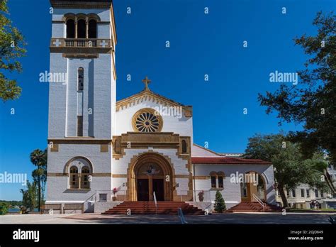 The Entrance And Front View Of St Leos Abbey In Florida Stock Photo