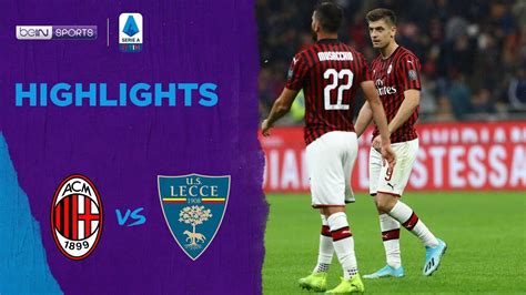 Ac Milan Lecce Serie A Match Highlights Youtube