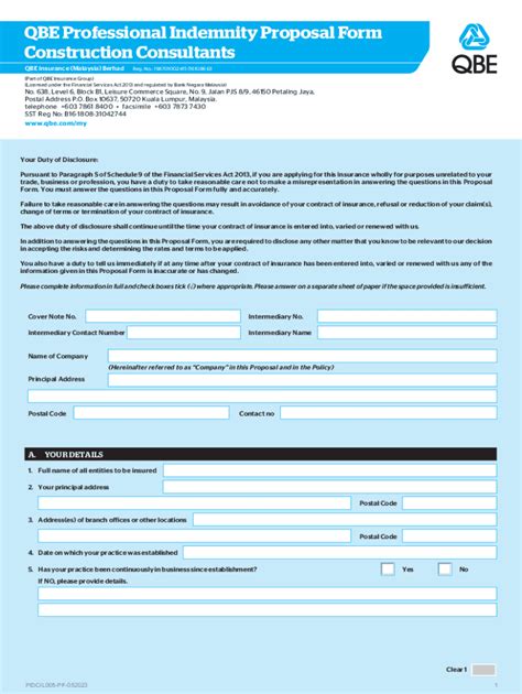 Fillable Online QBE Professional Indemnity Proposal Form Solicitors