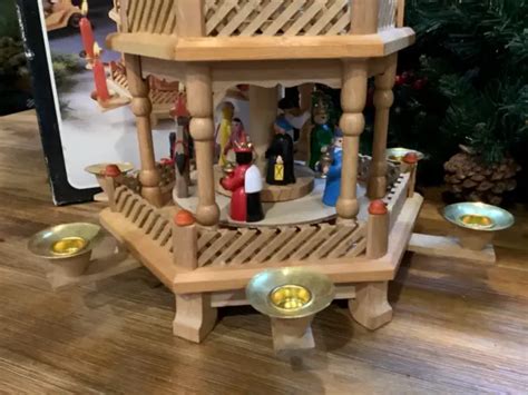 House Of Lloyd German Christmas Tier Pyramid Nativity Candle Carousel