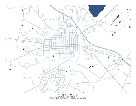 Somerset PA Map Pittsburgh Map Company - Etsy