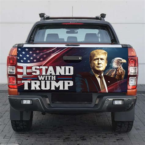 Amazon I Stand With Trump 2024 Eagle Truck Tailgate Decal Sticker