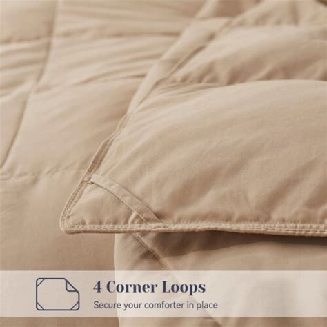 Lightweight Goose Feather And Down Comforter Hotel Collection For Hot Sleepers Ginger Root