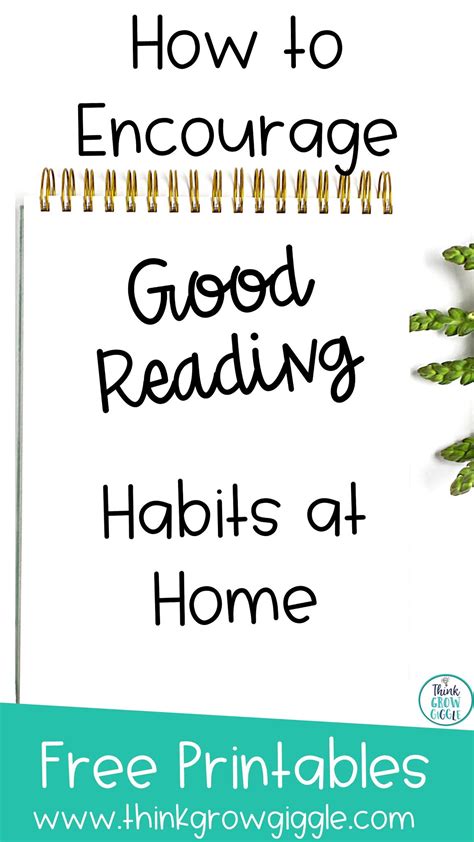 How to Encourage Good Reading Habits at Home - Think Grow Giggle 